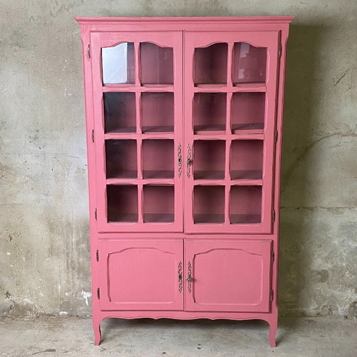 Escaparate parisino vintage, década de 1970. – boekenkasten, Wood