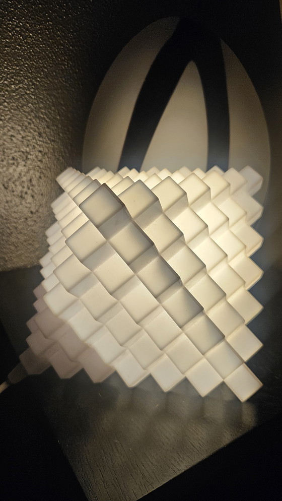 Image 1 of Vintage Nielsen Light “Babylon” table lamp/wall lamp – Scandinavian geometric design – 1990s