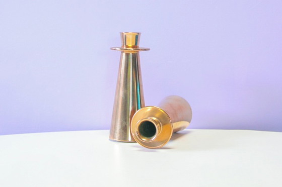 Set of 2 Solid Brass Candle Holders (photo 5 of 5)