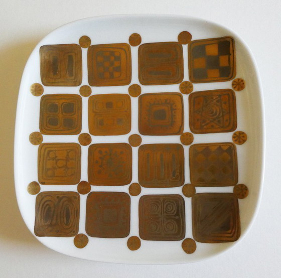 Image 1 of Rare offering bowl / plate, Rosenthal, Björn Wiinblad, porcelain, gold