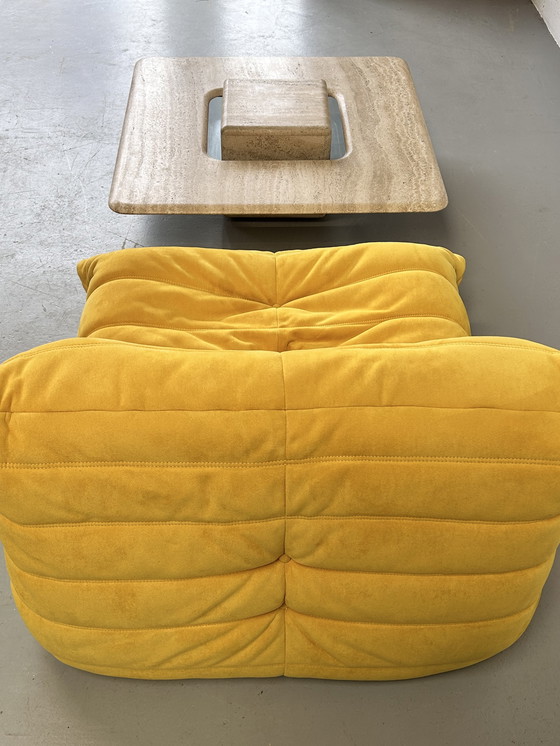 Image 1 of Zeldzame vintage travertijn salontafel