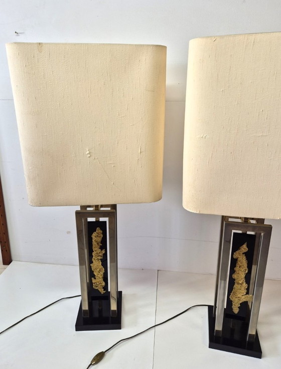 Image 1 of Importante paire de lampes 1970, Philippe Cheverny