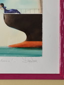Quadro fine-art giclèe Diego Santini 19x19 cm, non ti lascio, figurativo
