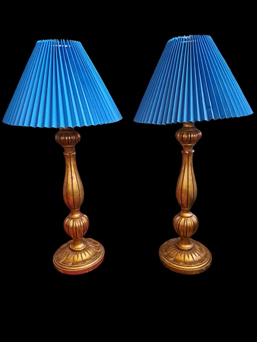 2 beautiful baroc table lamps