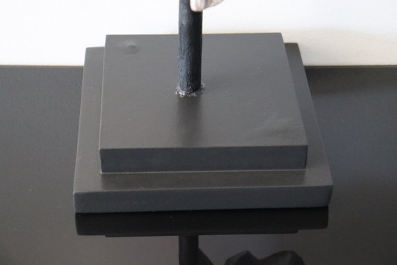 Image 1 of Statue en bois sculptée à la main représentant un moine