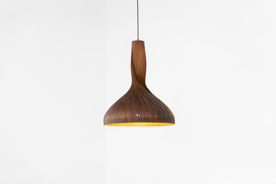 Image 1 of Large pine pendant light by Hans-Agne Jakobsson for Ellysett Markaryd (Sweden,1960s).