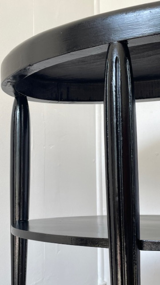 Image 1 of Art Deco Black Wood Console Table