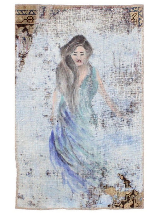 Oriental Hand-knotted Vintage Art Classic & Relief Design 115 x 72 cm Multi-Color