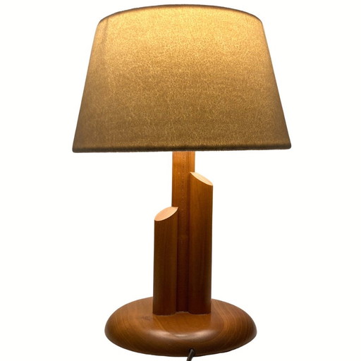 Scandinavian Pine Table Lamp, 1970S