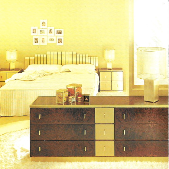 Aldo Frigerio & Luciano Frigerio Tables de nuit Bagdad en ronce de noyer et laiton – Brass (photo 3 of 24)