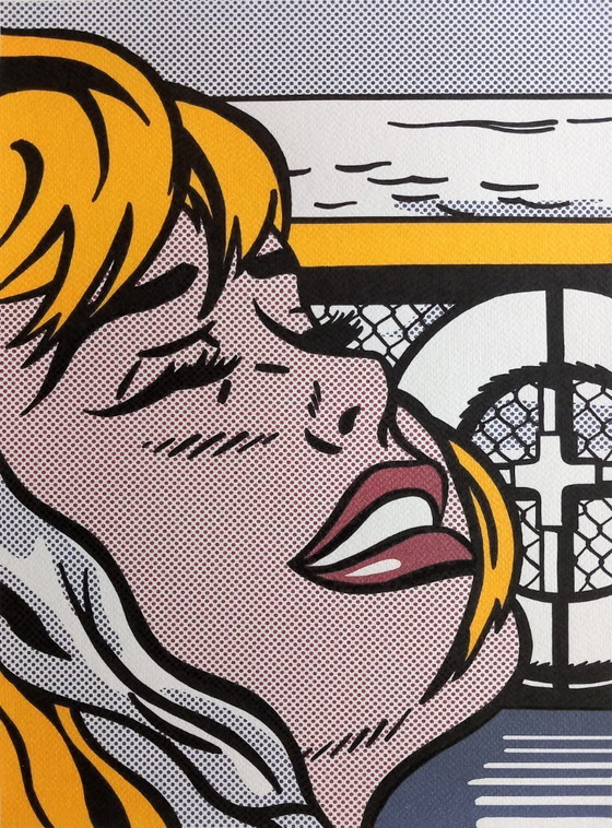 Image 1 of Roy Lichtenstein – Lithographie La Fille de la Cabane - encadrée