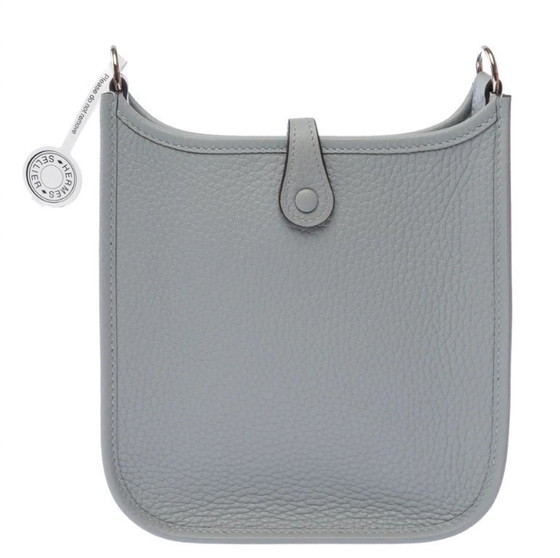 Image 1 of Zak HERMES Mini Evelyne en Cuir Gris - 103351