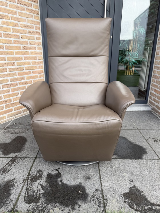 Image 1 of Jori Felini relax Medi Mono-move, Taupe leather incl. tear-shaped pillow