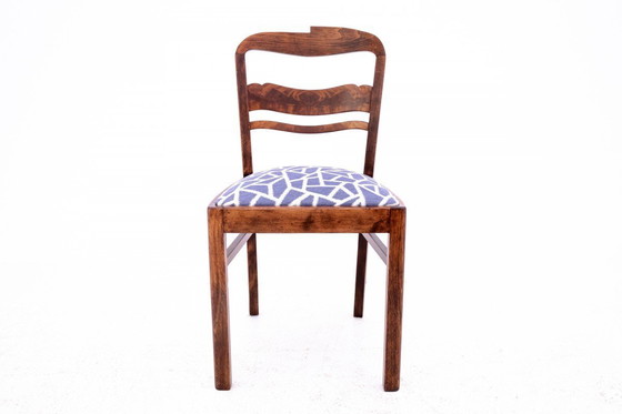 Image 1 of Tocador Art Decó de mediados del siglo XX con silla, Polonia.