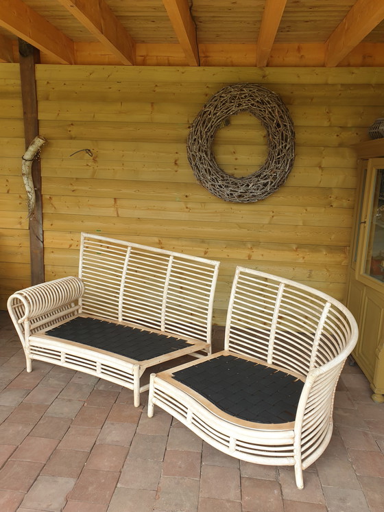 Image 1 of Mooie Royale Vintage Schütz 3-zits Bank + Fauteuil