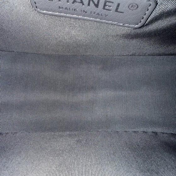 Image 1 of Chanel Boy Medium - 25CM Quilted Calfskin Black Ruthenium Silver Hardware