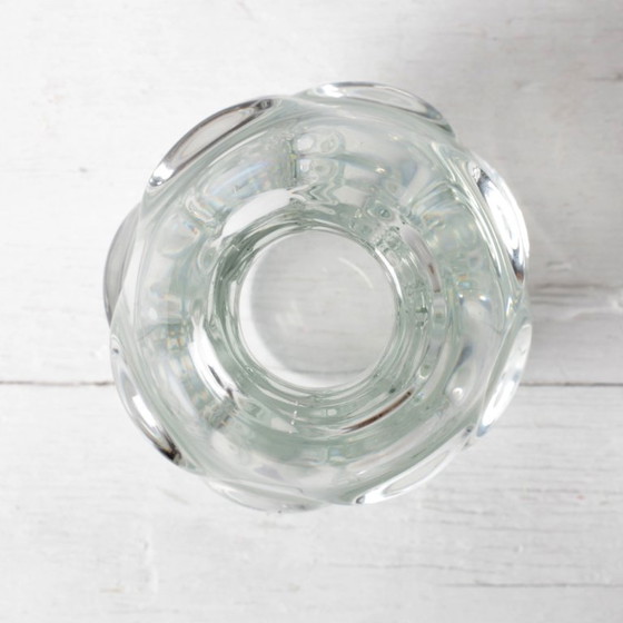 Mid-Century Clear Crystal Vase / Börne Augustsson / Åseda Glasbruk / Sweden / 1940s (photo 3 of 12)