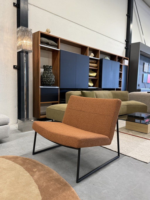 Harvink Hebbes Sessel Monza orangefarbener Stoff