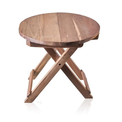 Ronde opklapbare salontafel - 50 cm - Gerecycled hout