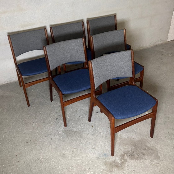 Image 1 of 6x Model 89 Dining Room Chairs by Erik Buch Model 89