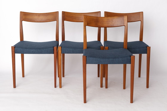 Image 1 of Set of 4 Yngve Ekström Kontiki Chairs | 1960s Swedish Teak | Hugo Troeds | Mid-Century Modern Dining Chairs
