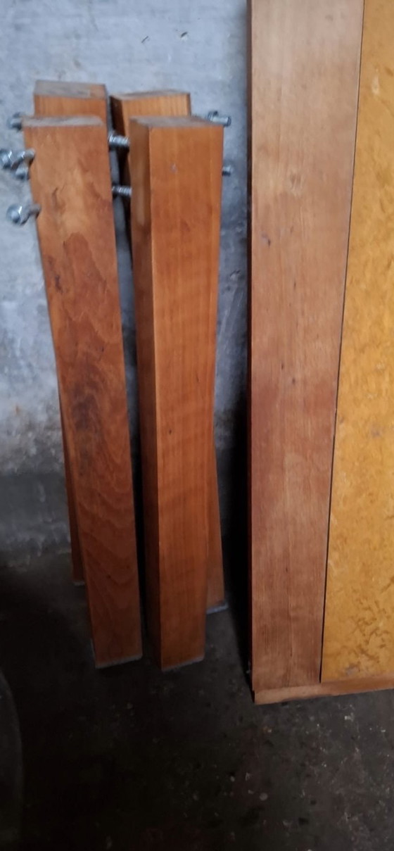 Image 1 of Beech dining table with inlaid sunny marmoleum: Richard Hutten