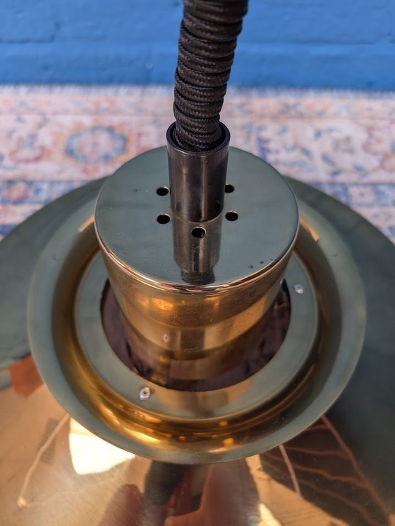 Image 1 of Lampe pendante vintage en laiton, design danois de Vitrika