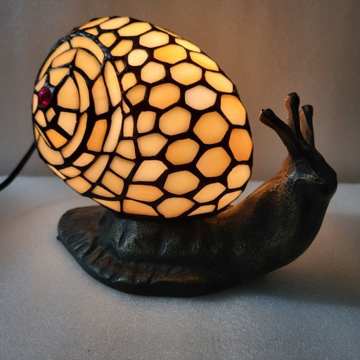 Lampe escargot  style Tiffany 