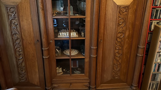 Image 1 of Antique Javanese mahogany wall unit