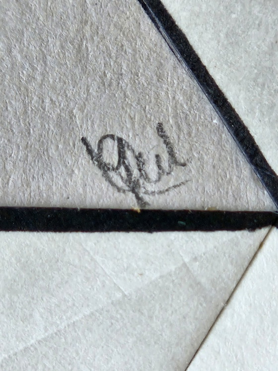 Image 1 of Unique Origami Tessellation – Framed Penrose Triangle (Signed)