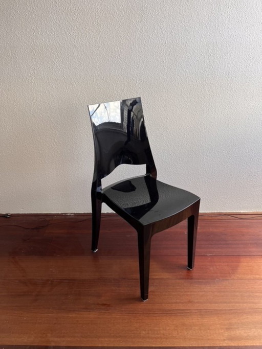 SCAB Design Glenda Chair – Arter & Citton – Hoogglans Zwart – eetkamerstoelen, Plastic