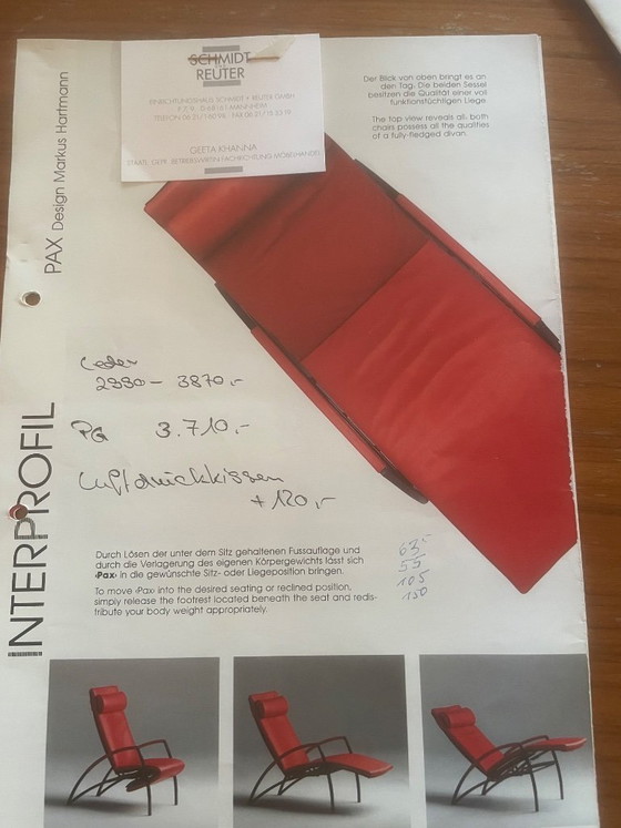 Image 1 of Designklassieker PAX Markus Hoffmann leren Camaro ecru