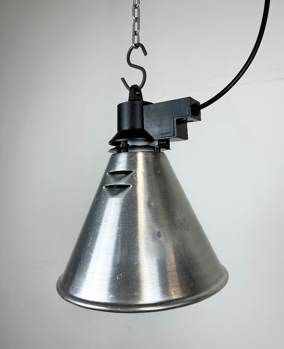Image 1 of Small Industrial French Aluminium Pendant Lamp, 1960s