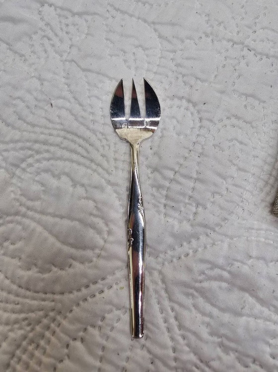 12-Piece Silver-Plated Metal Dessert Fork Set – Cutlery Sets (photo 5 of 5)