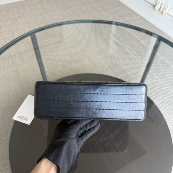 Image 1 of Chanel Medium Flap Vintage - Quilted Lambskin Black Gold Hardware Series 1