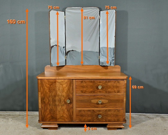 Image 1 of Burr Walnut Dressing table, Art Deco - 1930