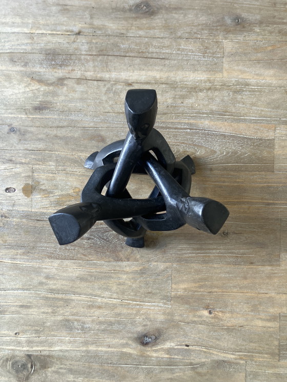 Image 1 of Sculpture africaine en bois sculptée à la main