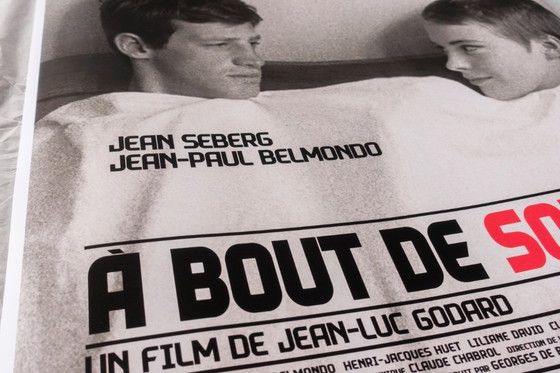 Image 1 of A bout de souffle - film de Jean-Luc Godard 1960 Affiche 50×70 cm