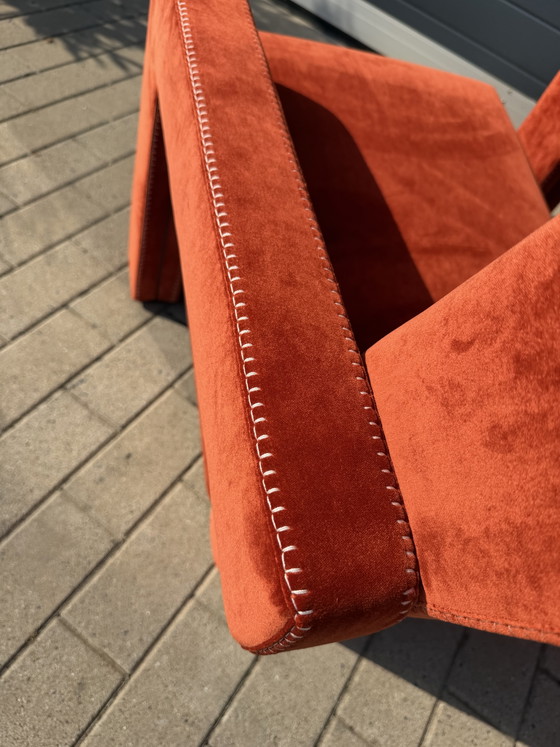 Cassina Utrecht Stuhl Terrakotta, G. Rietveld Neuwertiger Zustand! – Sessel, Textile (photo 8 of 15)