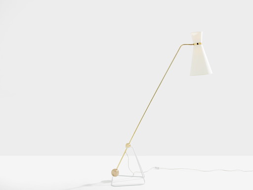 Pierre Guariche G2 balancier brass metal floor lamp 1951