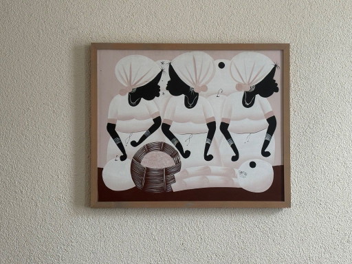 Original Fanfan – Rare Depiction With Children – Hand-Painted – schilderijen tekeningen, Wood, Canvas (photo 2 of 7)
