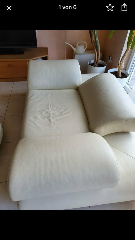 KOINOR - DESIGN - SOFA ARMCHAIR Leather white