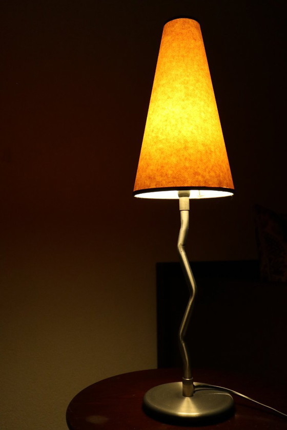 Image 1 of IKEA Antimon Tall Zigzag Squiggle Tafellamp Typ: B9303 10082