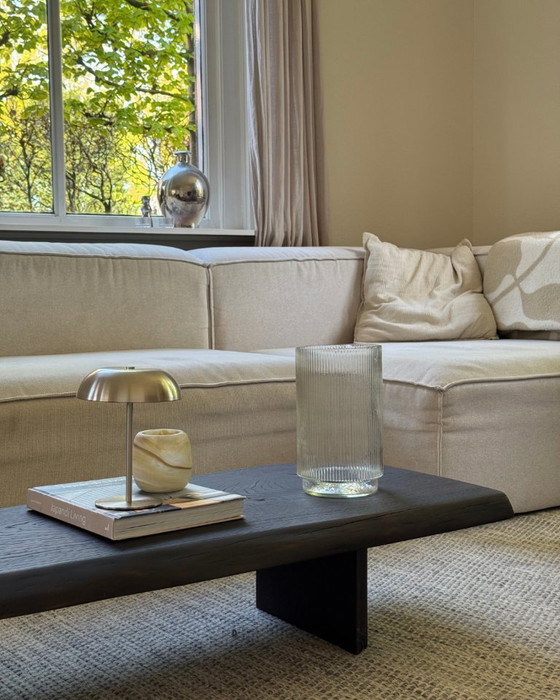 Image 1 of Dark brown burnt coffee table - handmade - japandi