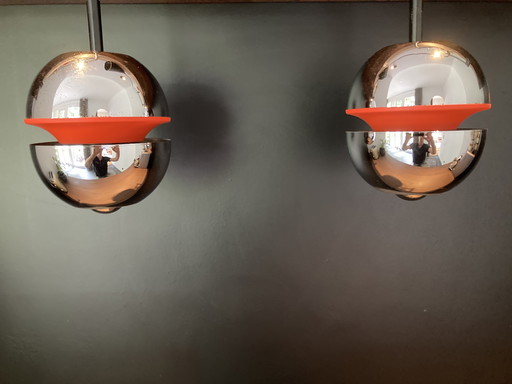 2x lampes suspendues vintage Kaiser Leuchten