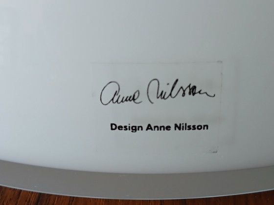 Image 1 of Diabolo XL Vase - Anne Nilsson - Ikea - White Opaline - 1990s