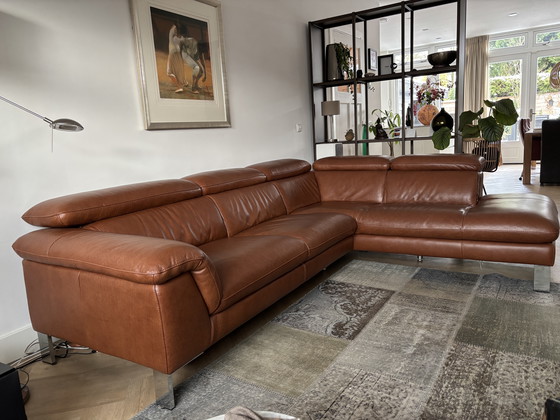 Image 1 of Ecksofa aus Leder in Cognac