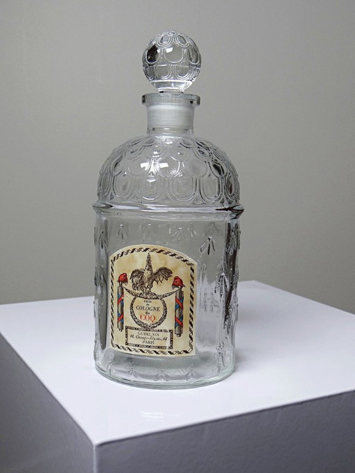 Flakon mit alten Bienen Guerlain, leer, Eau de Cologne du Coq XXe Glas 500ml
