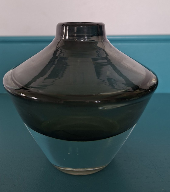 Image 1 of Set of 3 mouth-blown vases - model Gheata - smoke