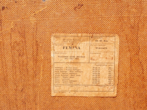 Image 1 of Coppia di comodini FEMINA di metà secolo, Cecoslovacchia, anni '60